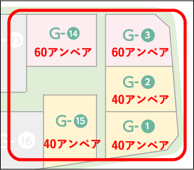 1ブロック5区画の場合