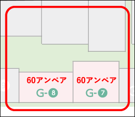 1ブロック2区画の場合