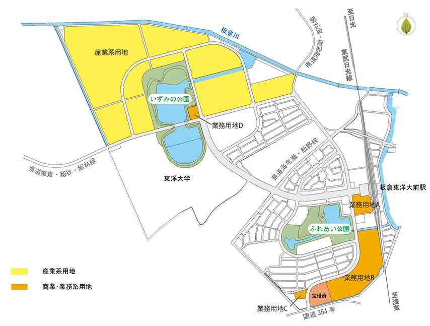 産業・商業系用地区画全体図